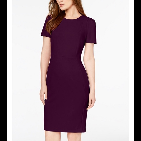Calvin Klein Women's Sweetheart Off-The-Shoulder Gown Purple Size 14